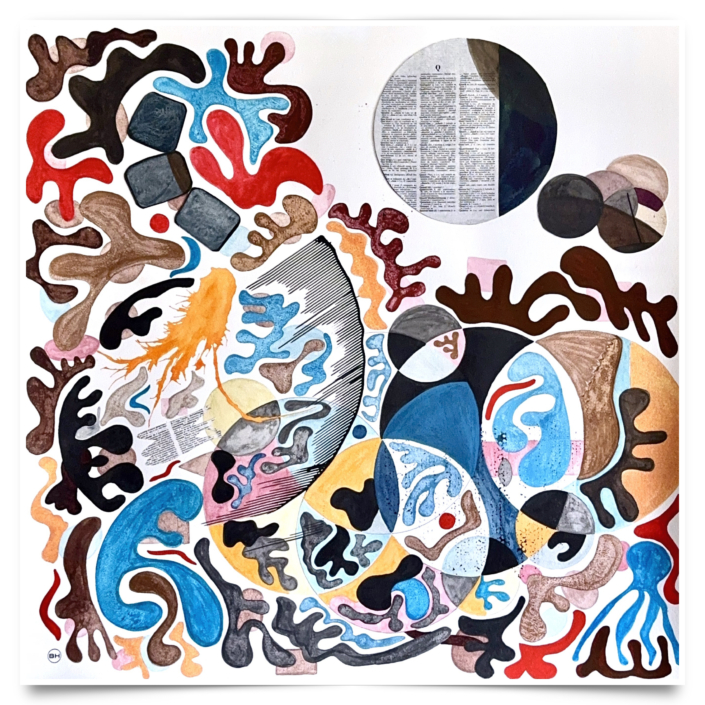 Whirl, 2025 | 70 x 70 cm | Mixed media on paper | Price on request